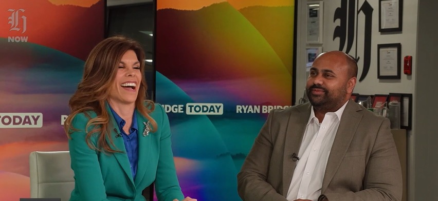 Sarah Sparks and a fellow panellist on Ryan Bridge Today